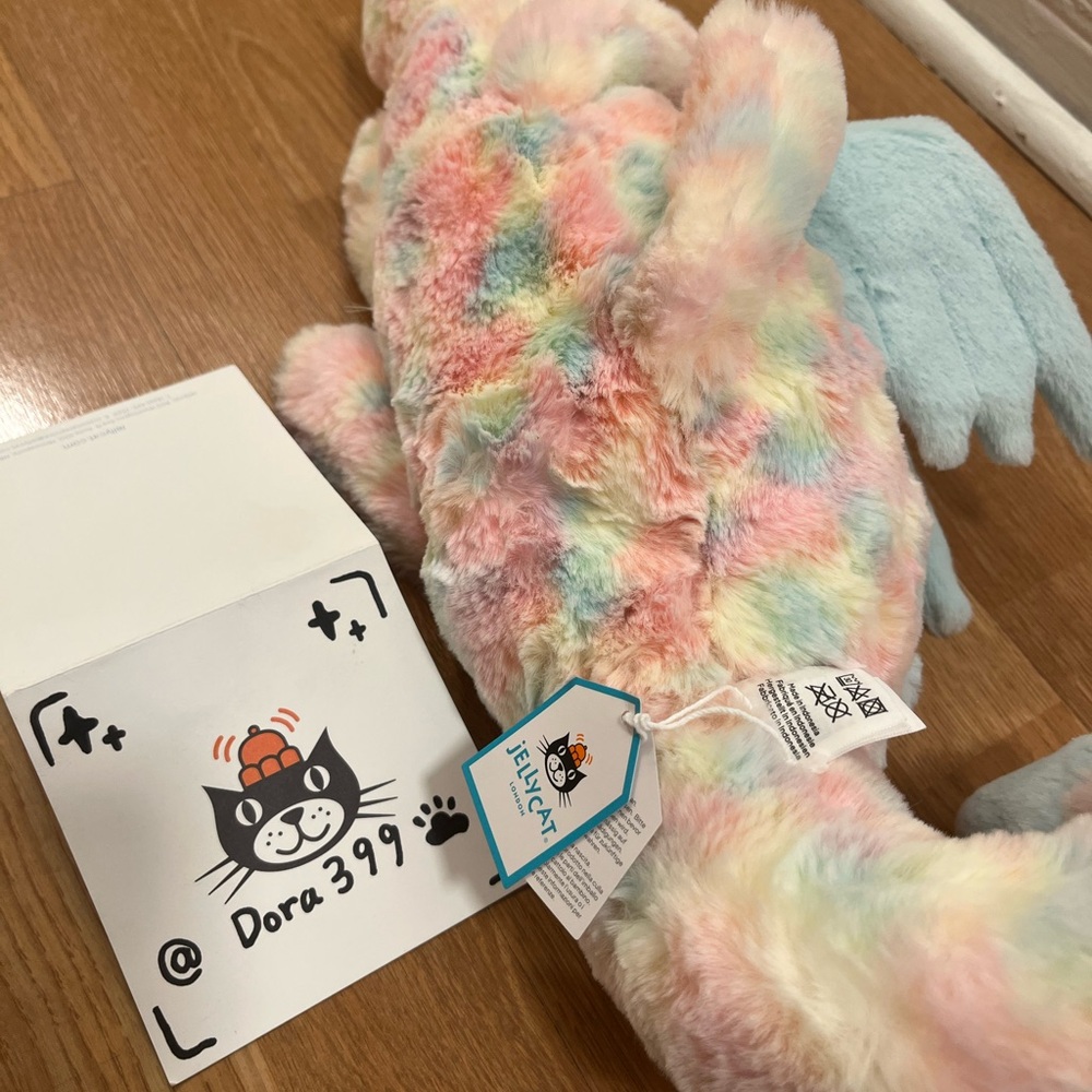 Jellycat Authentic Lazulia Dragon Large NWT Plush Soft Toy 19.7” Rare - Picture 6 of 6